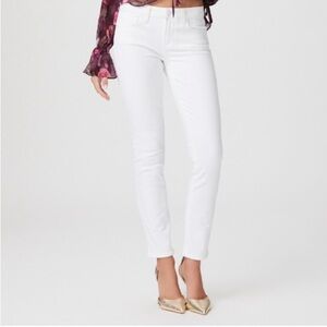 PAIGE Women's Crisp White Peg Skinny Jeans